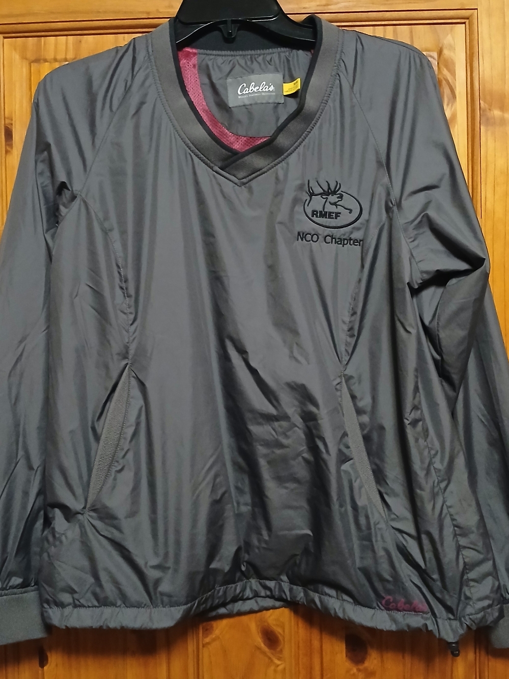 Cabela's Womens Gray Pullover Windbreaker - NCO Chapter
